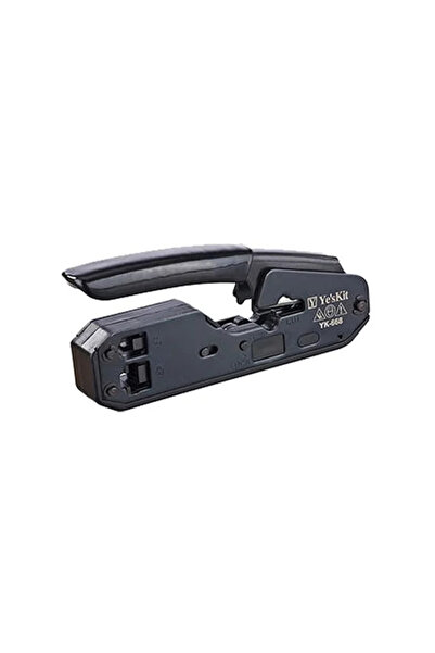 YK-668 Çok Fonksiyonlu RJ11 RJ12 RJ45 3in1 Kablo Kesme - Soyma - Konnektör Çakma Pensesi