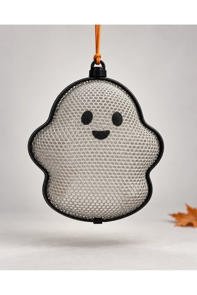 OEM Recipient fantomă Halloween 10×10 cm pentru bomboane, decor flexibi | Dimensiuni: 12.1 x 12 x 2.4 cm