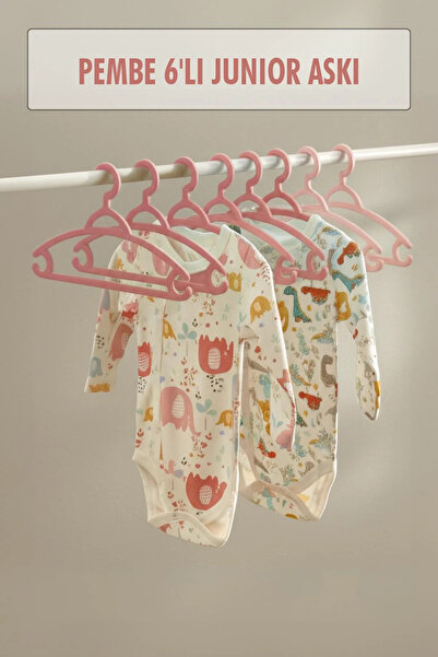 SS HOME CONCEPT Set of 6 Baby Hangers & Baby Wardrobe Hangers Pink