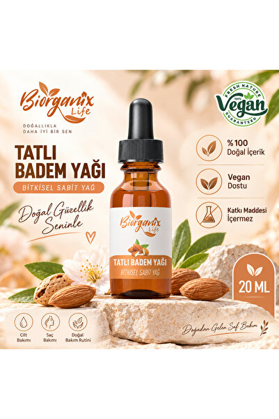 BiorganixLife Tatlı Badem Yağı 20 ml
