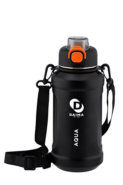 daıma hot/cold Daima Aqua 1000 ML 12 Saat Sıcak 24 Soğuk Siyah Termos