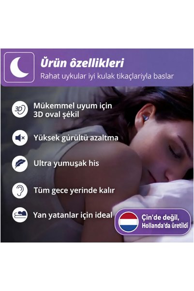 Alpine SleepDeep Uyku Kulak Tıkacı, Mavi, M/L Boyut, 27 dB Gürültü Azaltma, Özel Thermoshape Teknolojisi