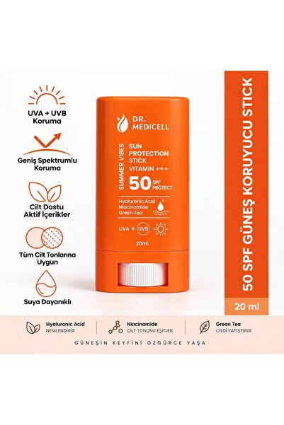 DR.MEDİCELL 50 Spf 100% Mineral Filtered and Naturally High Protection Sun St...