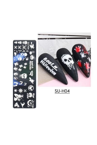 Beauty Box Halloween Cadılar Bayramı Nail Art Stampa Plakası Tırnak Stampası ...