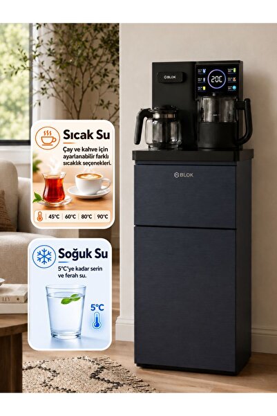 gblok Akıllı Sıcak Soğuk Su Sebili Çay Kahve İstasyonlu Gizli Damacanalı