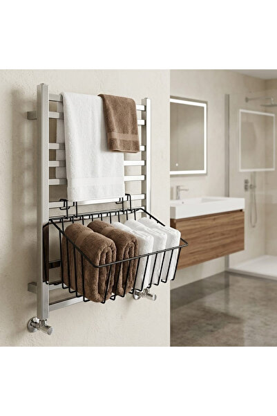 SUMUAS Dekoratif Metal Banyo Peteği Havluluk Ve Düzenleyici Sepet - Askılı Ba...