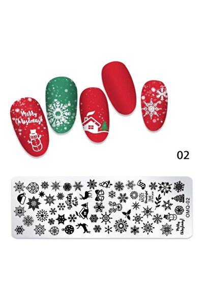 Beauty Box Noel Christmas Yılbaşı Nail Art Stampa Plakası Tırnak Stampası Sta...
