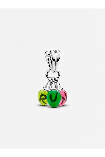 Pandora Stranger Things Amuletă suspendată fosforescentă 'RUN' - Argint Sterl...