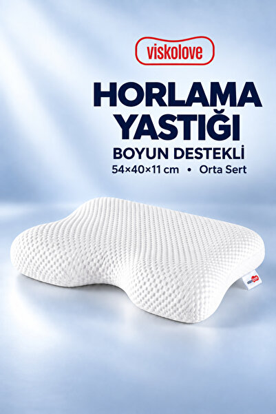 Visko Love Horlama Yastığı Ortopedik Boyun Destekli %100 Visco 54x40x11 cm