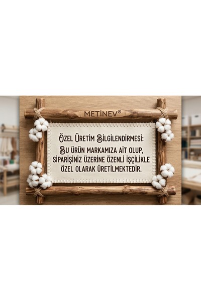 METİNEV Rectangular Black and White Tablecloth for 4-6 People