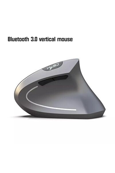 Cloody Pilli Dikey Ergonomik Kablosuz Mouse Fare Wireless 2000 Dpı 6 Gri