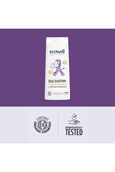 Ecowell Organik İçerikli, Yenidoğan, Bebek Ve Çocuk Şampuanı, Saç Ve Vücut, 300 ml