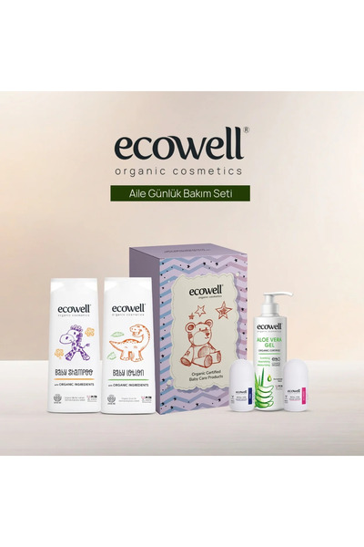 Ecowell Organik İçeirkli Aile Günlük Bakım Seti