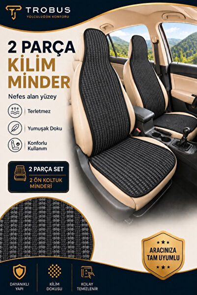 TROBUS Mercedes C180 AMG 7G 2010-2014 Örme Ön 2 Parça Minder Terletmez Kaymaz...