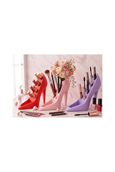 Setra 3D Studio Setra 3D Heeled Shoe Design 8 Compartment Makeup Brush and Li...