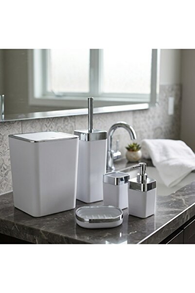 Titiz Bathroom Accessories Set 5Pcs Plastic Bathroom Sets Luxury Modern Desig...