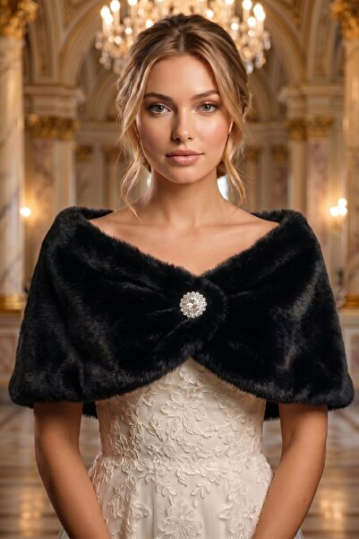 Elegance Scarf Kısa Kürk Etol Gelin Bolero Kürk Bolero Gelin Şalı Gelin Kürkü...