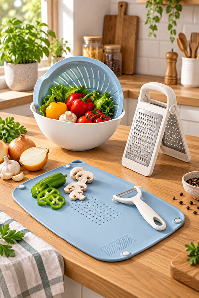 HOMENIVA Handy 5 Piece Meal Prep Set – 5 Piece Handy Dowry Set - Blue