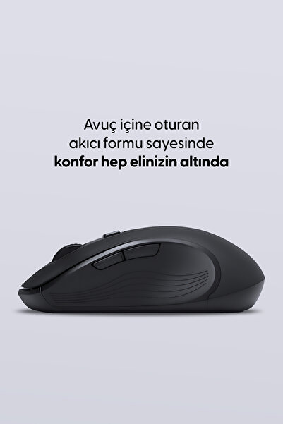 Daxi MX120 Optimum Plus 2.4G Kablosuz Mouse, Tak Çalıştır, 3200 DPI, Sessiz Tıklama, Jet Black