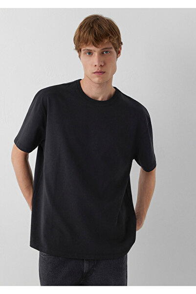 Mavi Siyah Basic Tişört Loose Fit / Bol Rahat Kesim 0613624-900