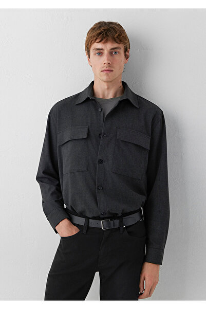Mavi Black Cepli Antrasit Gömlek Loose Fit / Bol Rahat Kesim 0212070-80024