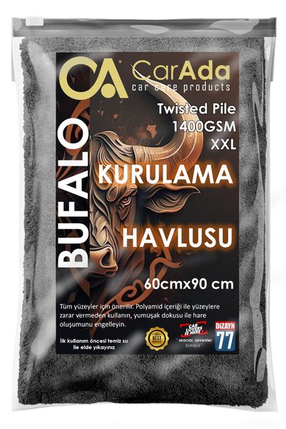 CarAda Twisted Pile Oto Kurulama Ve Temizlik Havlusu / 60cmx90cm