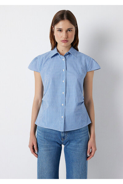 Mavi Pötikare Gömlek Slim Fit / Dar Kesim 1220431-83154