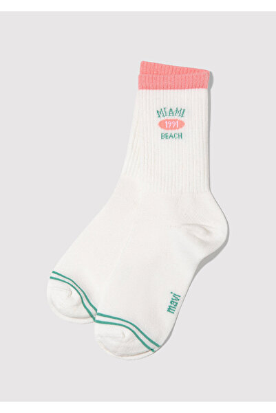 Mavi Miami Printed Ecru Socks 1913877-20814