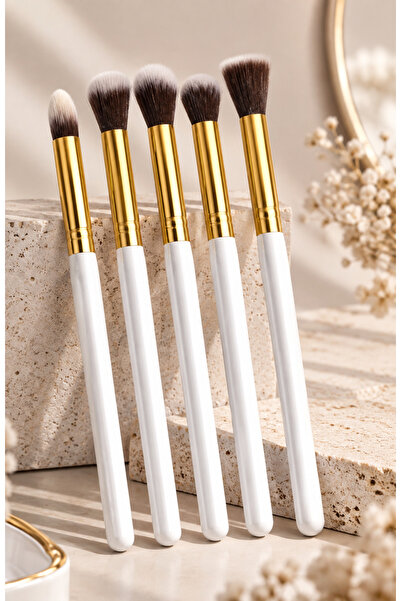 MAQYA Cosmetics Makyaj Fırçası 5 Adet Beyaz-mq5frç