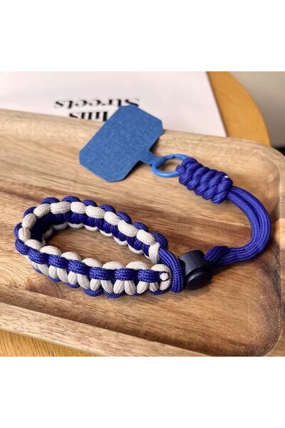 Choice6 Polyester / Nylon Blue white Handwoven Adjustable Mobile Phone Univer...