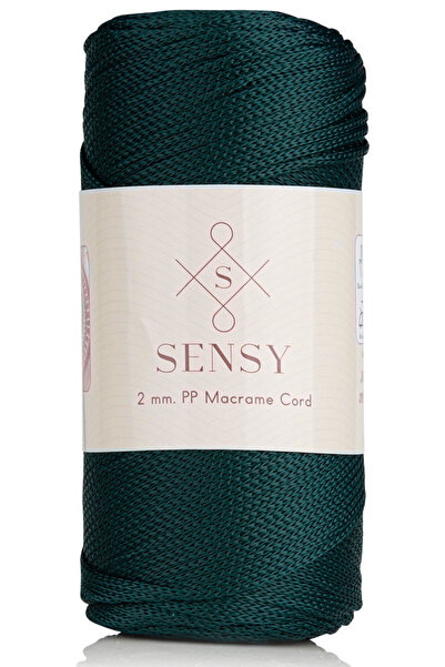 SENSY 2 Mm - 200 gr Polyester Macrame Thread Green 230 M Polyester Macrame Th...