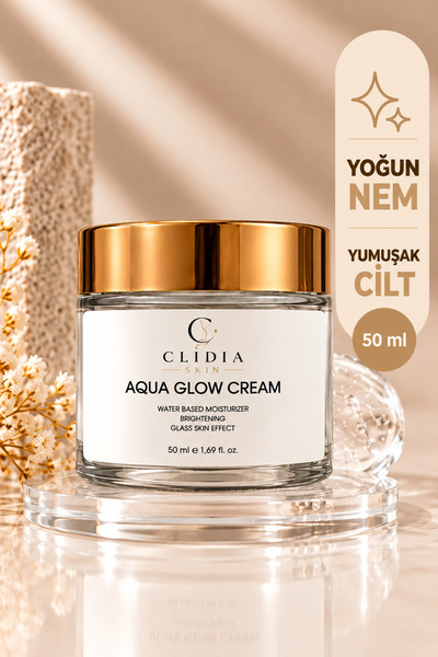 Aqua Glow Cream 50 ml | Su Bazlı Nemlendirici Yüz Kremi | Aydınlık ve Işıltılı Görünüm