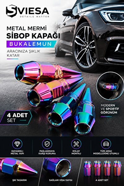 Sviesa Metal Sivri Sibop Kapağı 4'lü