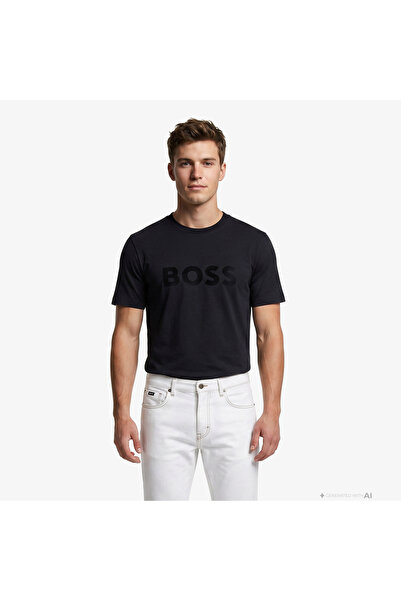 BOSS Iconic Logo Erkek Lacivert T-Shirt