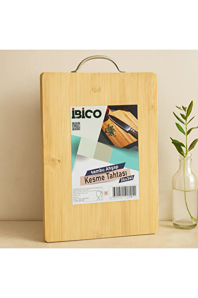 SS HOME CONCEPT Bamboo Cutting Board 24X34X1.7 cm - with Metal Handle