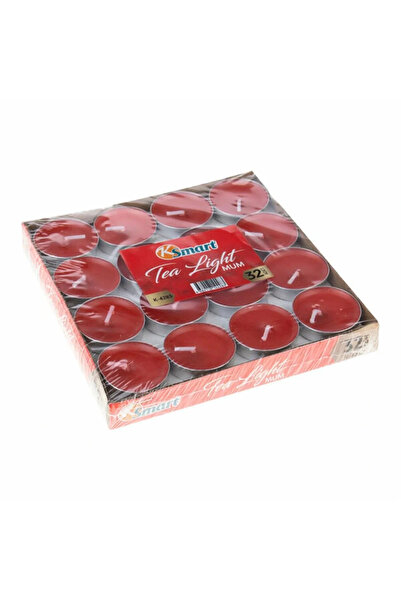 SS HOME CONCEPT Pack of 32 Red Tea Light Candles