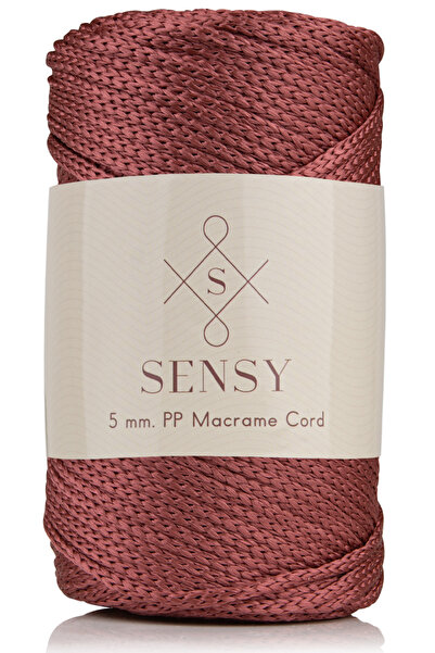 SENSY 5 Mm - 400 gr Polyester Makrome Ipi Gül Kurusu 95 M Polyester Makrome I...