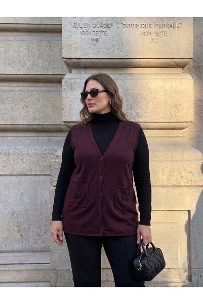 onno style women Cebi Butterfly Stone Steel Knit Classic Tricot Vest