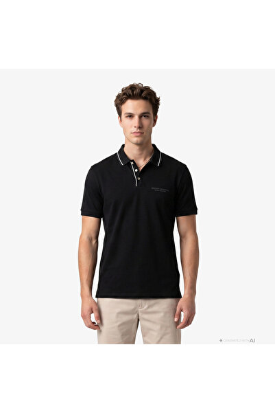 Armani Exchange Erkek Siyah Polo