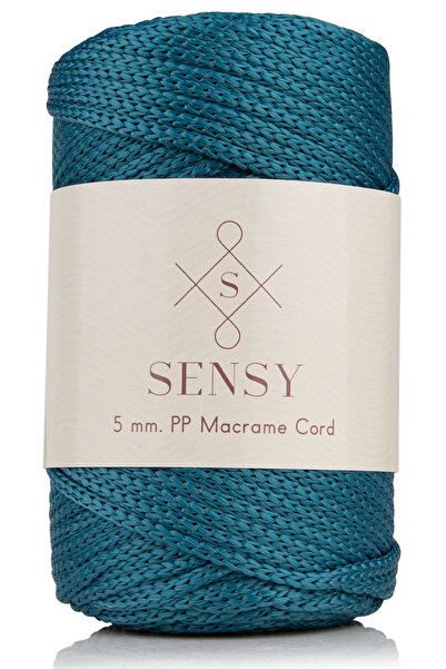 SENSY 5 Mm - 400 gr Polyester Makrome Ipi Petrol Mavisi 95 M Polyester Makrom...