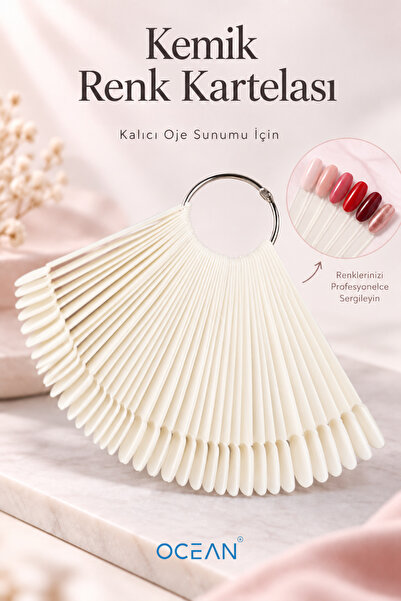 Ocean Kalıcı Oje Renk Kartelası, Oje Renk Sergileme Kemik Badem Model Anahtar...