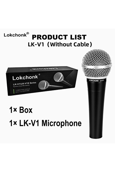 Choice ميكروفون ديناميكي محمول باليد LK-V1 (بدون كابل) من Lokchonk للغناء والعزف