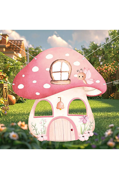 Choice pink Mushroom Shaped Photo Prop Fairy Birthday Party Decorations Pink ...