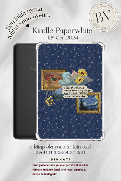 BookTok Vibes Co. Van Gogh Temalı Minimalist Insert - Kindle ve Kobo E-Kitap ...