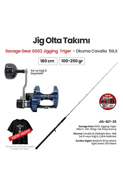 Okuma Savage Gear SGS2 Jigging Triger 180cm - Cavalla 5IILX - Jig Olta Takımı 25
