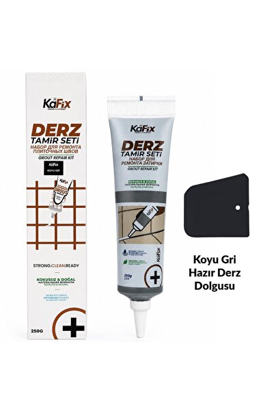 Hazır Derz Dolgu Tüpü Koyu Gri 250 gr – Hızlı Kuruyan Derz Tamir ve Yenileme Tüpü