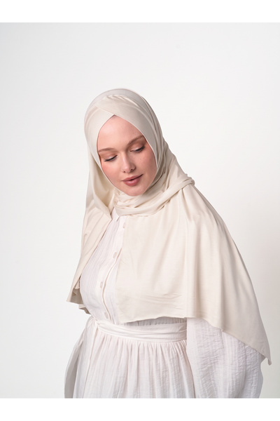 ec ecardin Cross Model Lycra Hijab Shawl - Light Beige - (St280), (Id 2928012)