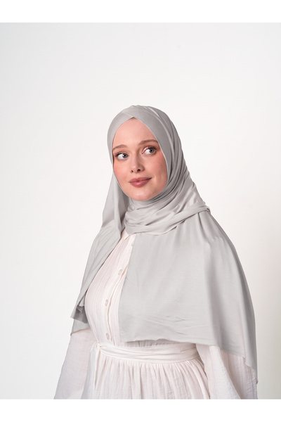 ec ecardin Cross Model Lycra Hijab Shawl - Light Gray - (St280), (Id 2928028)