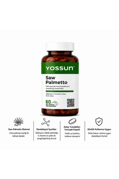 yossun Saw Palmetto Cüce Palmiye Ekstresi Içeren Takviye Edici Gıda