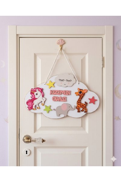 Göral Home Life Kız Çocuk Odası Ve Bebek Odası Kapı Süsü Ve Duvar Süsü